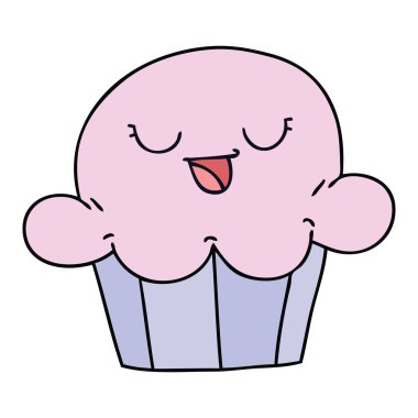 ilginç el karikatür mutlu kek çekilmiş