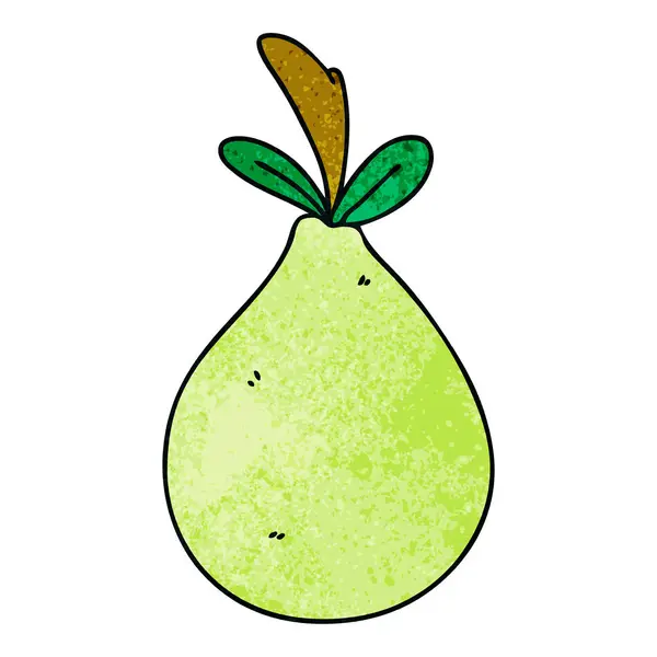 Egendomliga hand dras tecknad päron — Stock vektor
