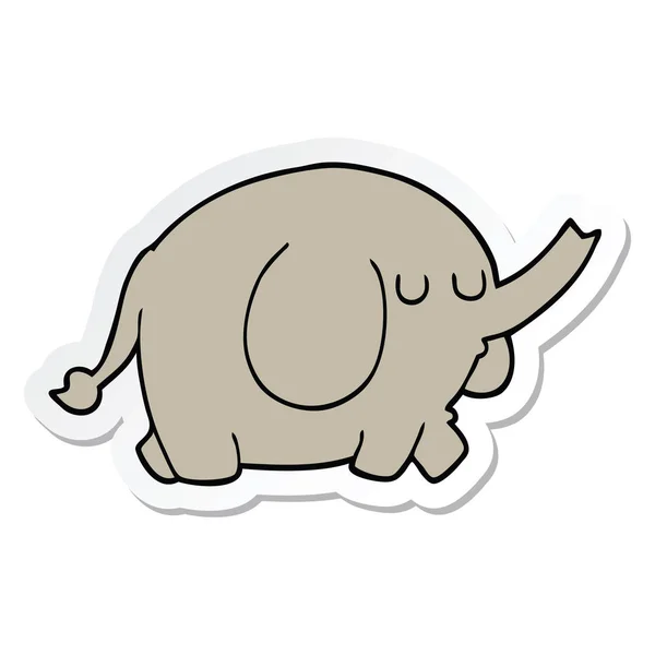 Nálepka kreslený slona — Stockový vektor