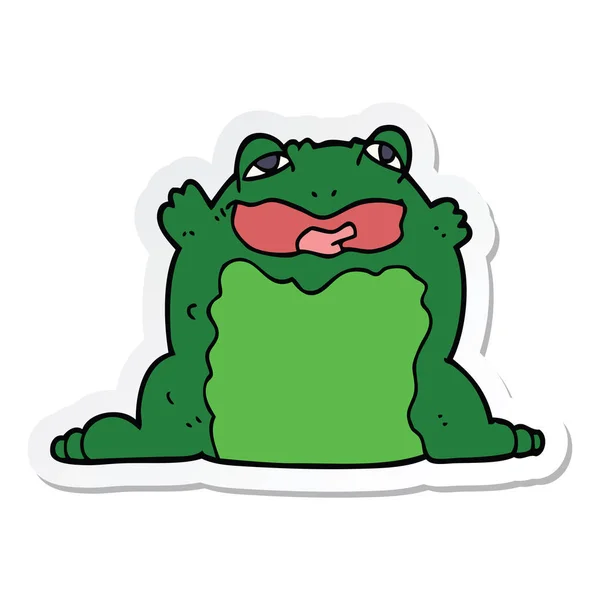 Sticker Cartoon Toad — Stock Vector