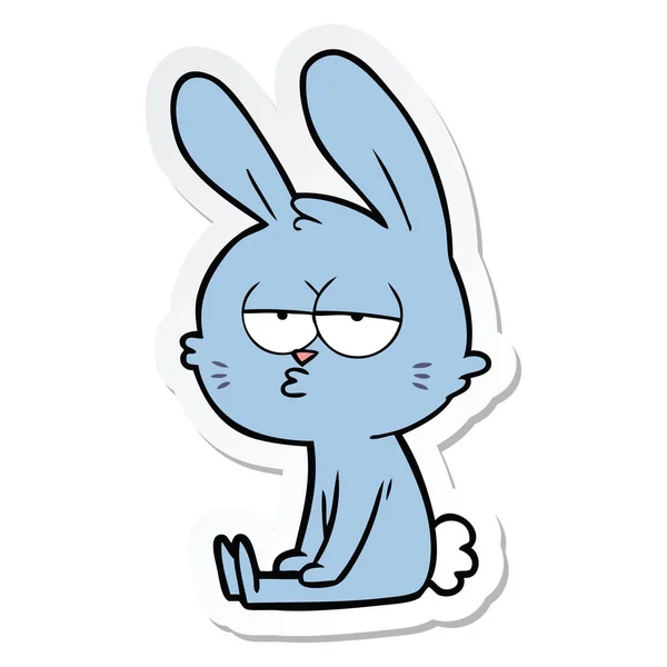 Sticker van een leuke cartoon konijn — Stockvector