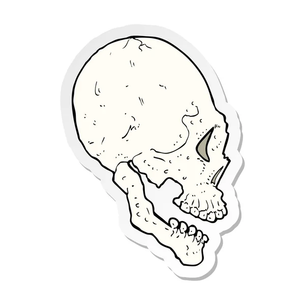 Sticker of a skull illustration — Stock Vector