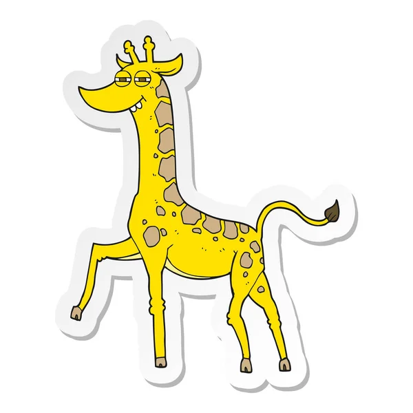 Штикер из мультфильма "Жираф" — стоковый вектор