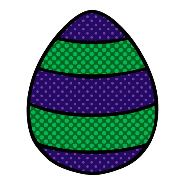 Neobyčejná kniha komiksů stylu kreslených velikonoční vajíčko — Stockový vektor