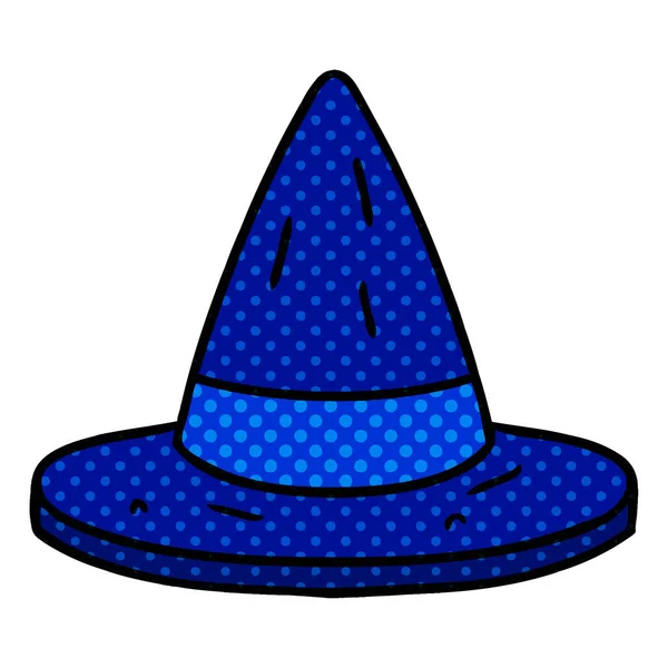 Hand Drawn Cartoon Doodle Witches Hat — Stock Vector