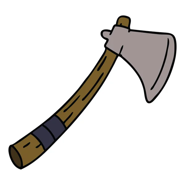 Cartoon doodle of a garden axe — Stock Vector
