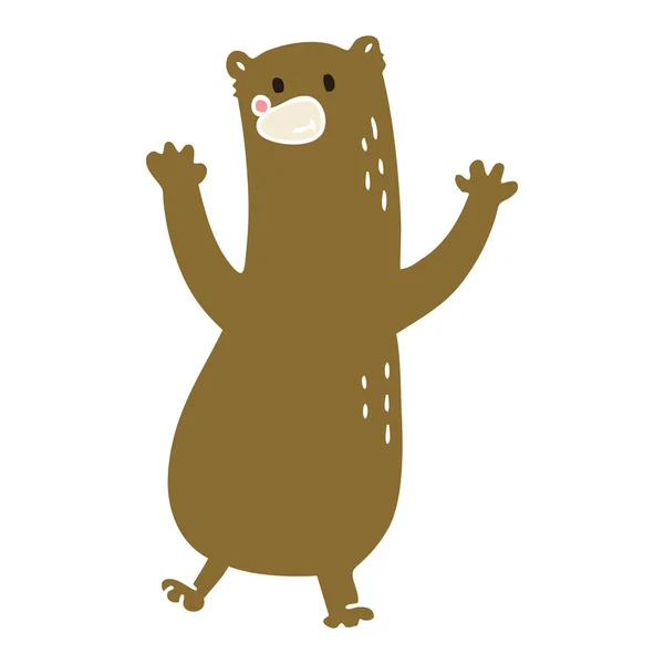 Peculiar mano dibujado oso de dibujos animados — Archivo Imágenes Vectoriales