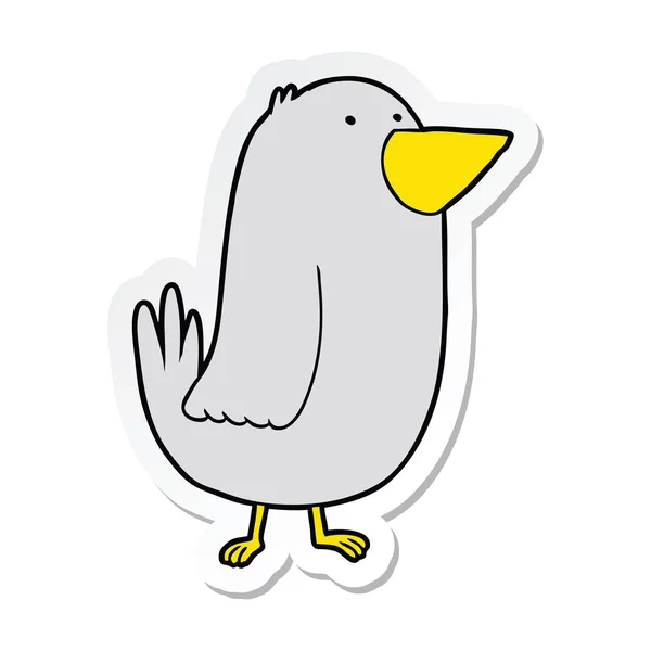 Pegatina de un pájaro de dibujos animados — Vector de stock