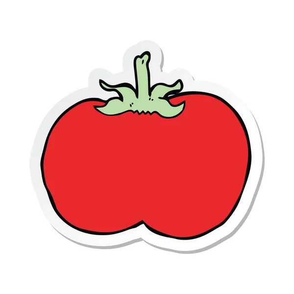 Sticker Cartoon Tomato — Stock Vector