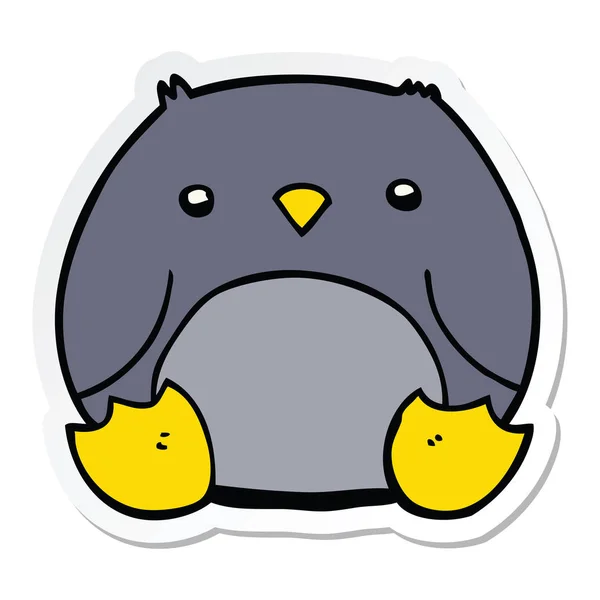 Etiqueta de um pinguim de desenho animado — Vetor de Stock