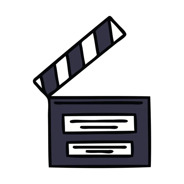 Linda película de dibujos animados clapper tablero — Vector de stock