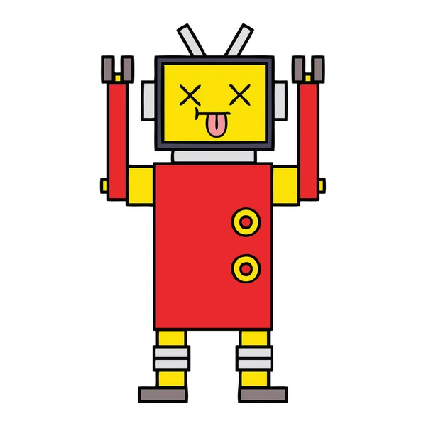 Cute cartoon robot — Stockvector