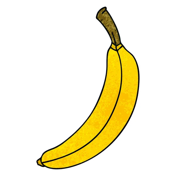 Peculiar mano dibujado dibujos animados plátano — Vector de stock