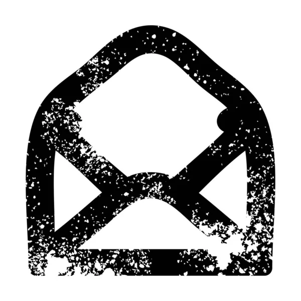 Zoufalý ikona obálky dopis — Stockový vektor