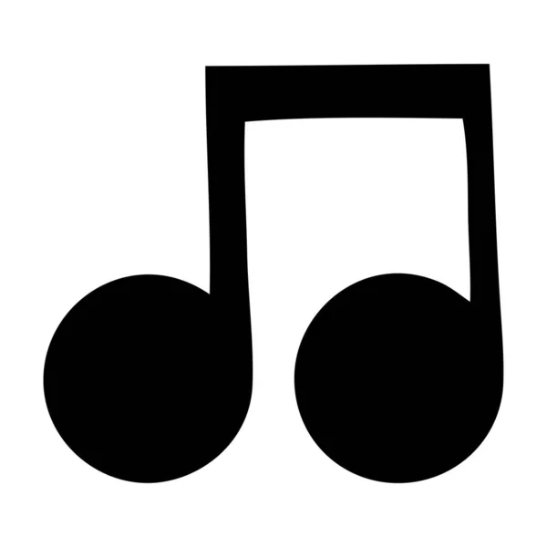 Плоский Символ Музыкальной Ноты — стоковый вектор