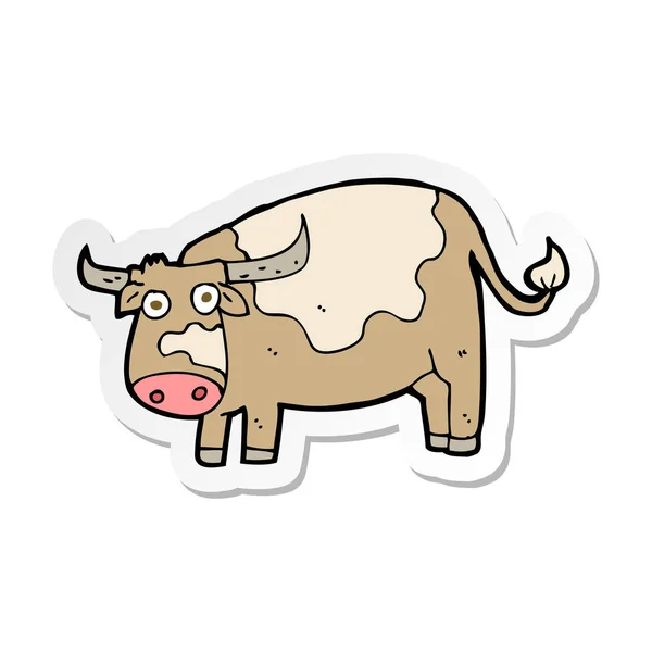 Autocollant Une Vache Dessin Animé — Image vectorielle