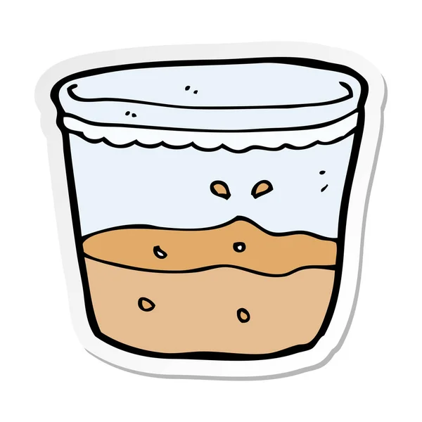 Etiqueta de um copo de desenho animado de rum — Vetor de Stock