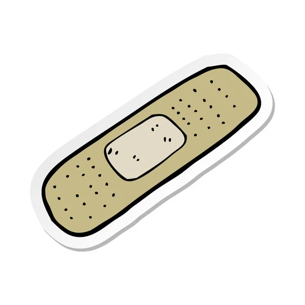 Etiqueta de um bandaid médico de desenho animado — Vetor de Stock