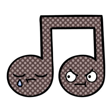 çizgi roman tarzı çizgi film müzik notası