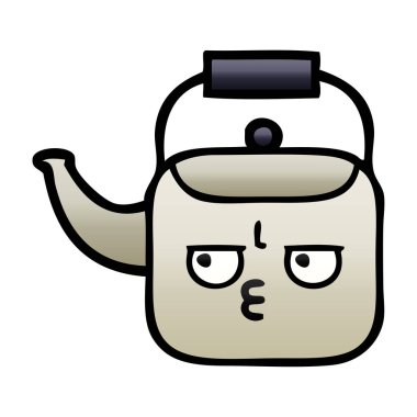 Degrade gölgeli karikatür su ısıtıcısı