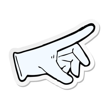 etiket bir karikatür lastik eldiven