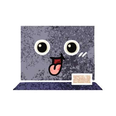 Retro illüstrasyon tarzı çizgi film kara tahta