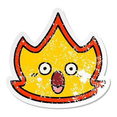 sevimli çizgi ateş sıkıntılı etiket