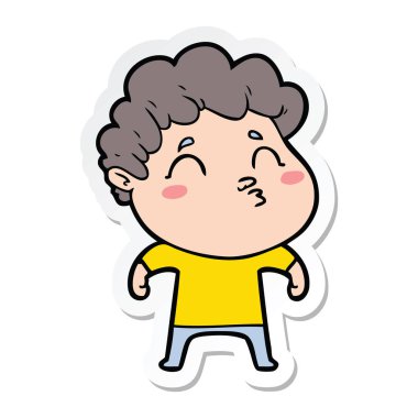 surat asmayı bir çizgi film adamın etiket