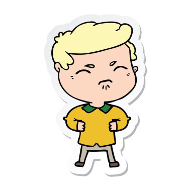 adam sopa bir karikatür rahatsız