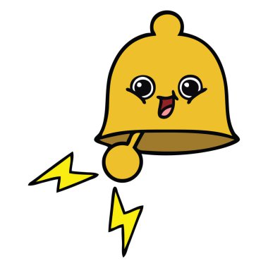 sevimli çizgi bir zil çan