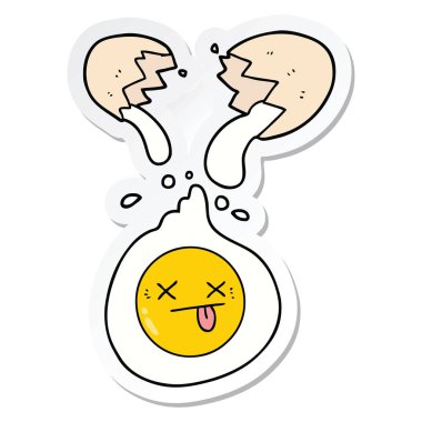 etiket bir karikatür kırık yumurta