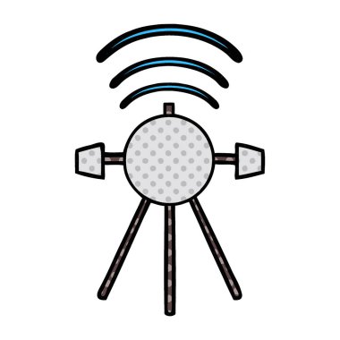 çizgi roman tarzı karikatür bir uydu