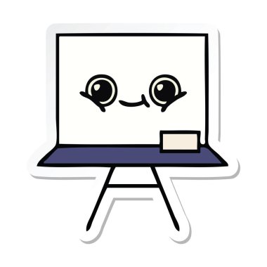 etiket bir sevimli çizgi beyaz tahta