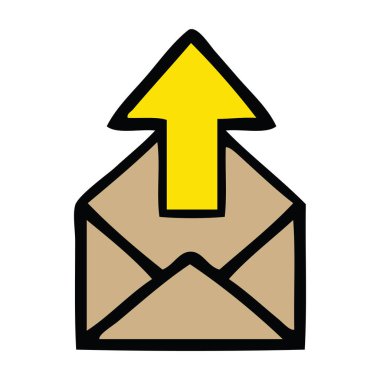 ok sevimli çizgi zarfı