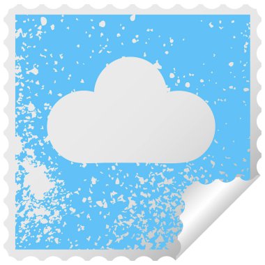 bir yağmur bulutu sembolü etiket soyma sıkıntılı Meydanı