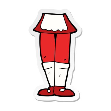 etiket bir çizgi film kadın bacakları