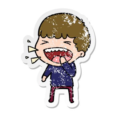 adam bir karikatür sıkıntılı etiket