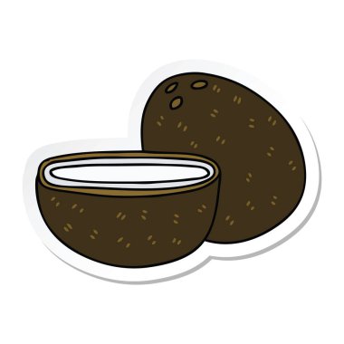 ilginç bir el etiket çizgi film Hindistan cevizi çekilmiş