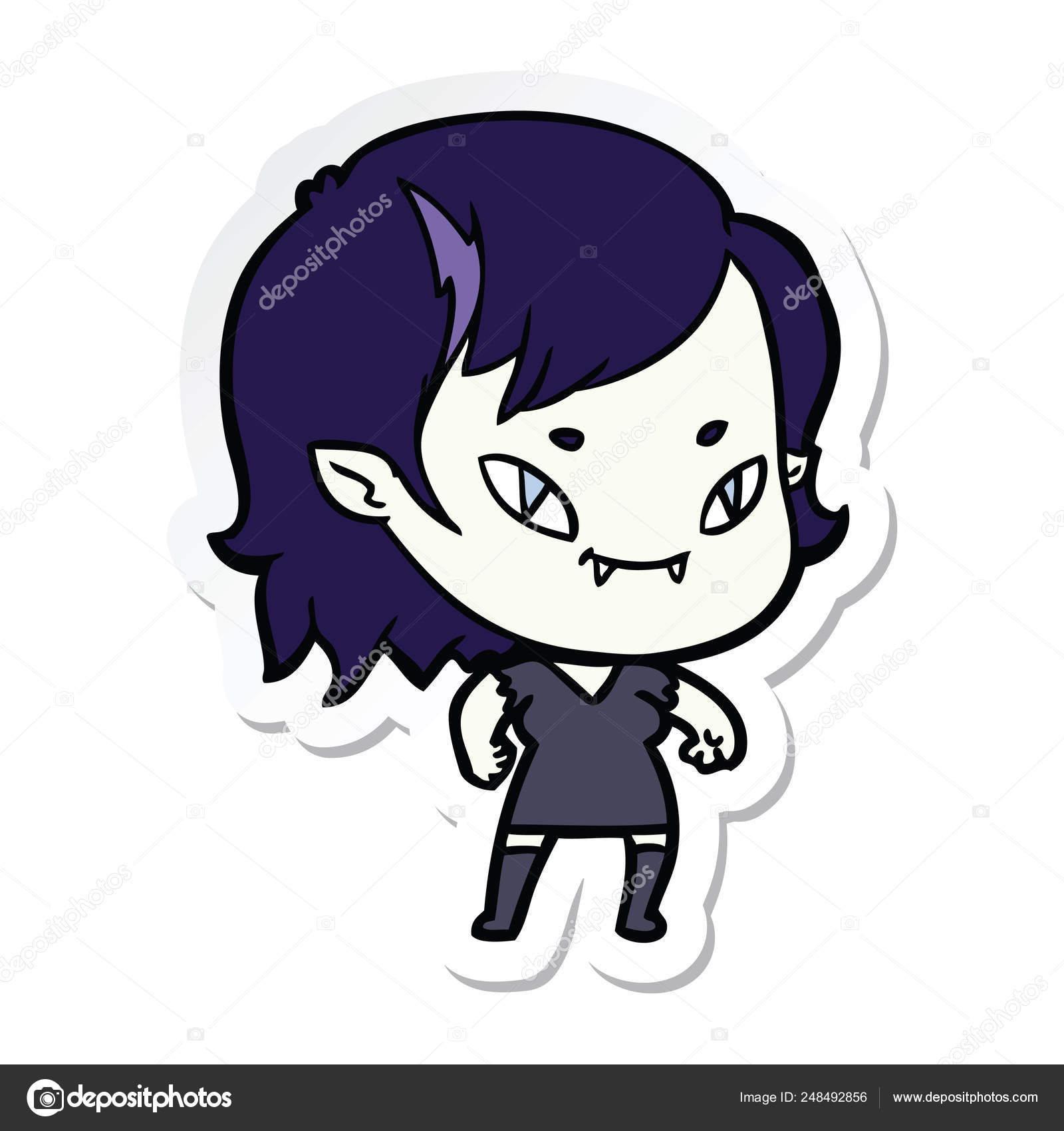 Vampiro De Um Desenho Rindo Vampiro Acenando Ilustração do Vetor