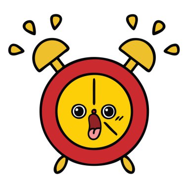 sevimli çizgi bir çalar saat