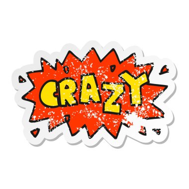 bir çizgi film kelime deli sıkıntılı etiket