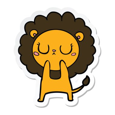 etiket çizgi film aslan