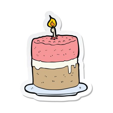 etiket bir karikatür pasta