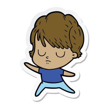 bir çizgi film kadının etiket