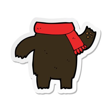 bir çizgi film oyuncak ayı vücut etiket