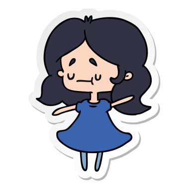 etiket şirin kawaii kız çizgi film gösterimi