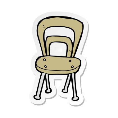 etiket bir karikatür sandalye