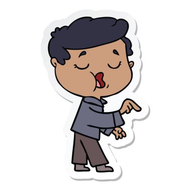 etiket konuşuyor karikatür insanın