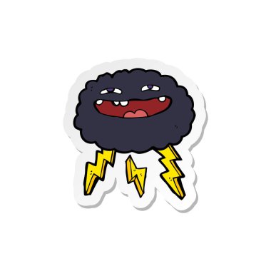 mutlu karikatür bulut etiket