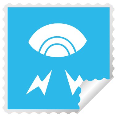 etiket karikatür mistik bir göz peeling Meydanı